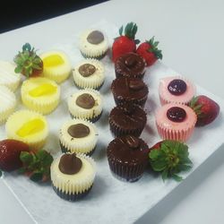 Close-up of cupcakes on plate