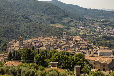 High angle view of townscape