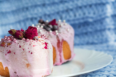 Close-up of cake on plate