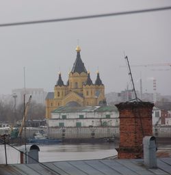 Built structures against the sky