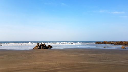 View of people on beach