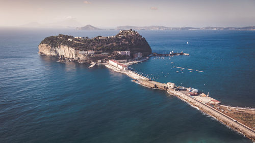 View of the island of nisida in campania