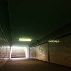 Empty illuminated corridor