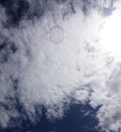Low angle view of cloudy sky