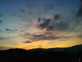 Silhouette of sky during sunset