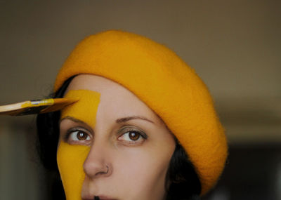 Close-up portrait of young woman