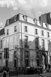 Low angle view of buildings against sky