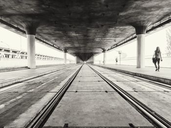 View of railroad station platform