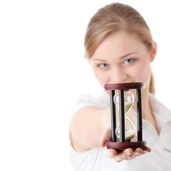 Portrait of young woman using mobile phone