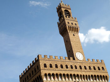 Low angle view of historic building against sky