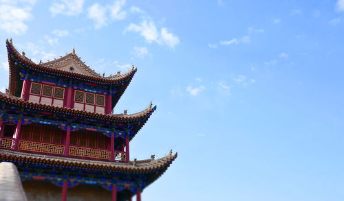 Unique roof of oriental building found in asia