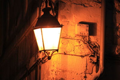 View of illuminated old building