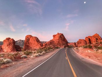 Road passing through a desert