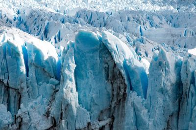 Aerial view of frozen landscape