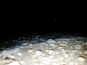 Surface level of stones on beach