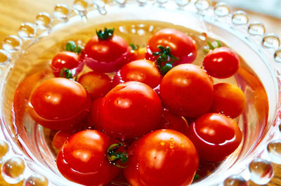 Full frame shot of cherry tomatos