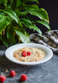 Close-up of food in bowl on table