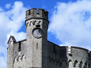 Low angle view of old building against sky