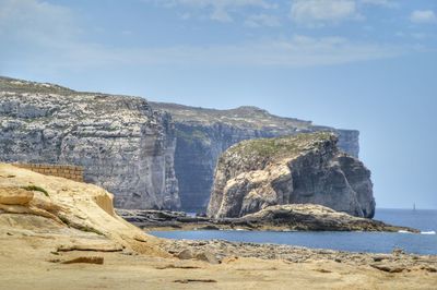 Maltese shore and mediterranean sea 