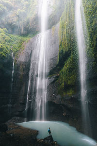 Scenic view of waterfall