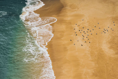 High angle view of beach