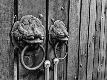 Close-up of door knocker