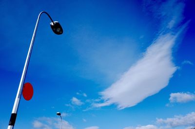 Low angle view of red and blue sky