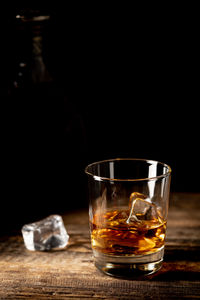 Close-up of drink in glass on table