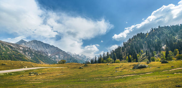 Panoramic view of landscape against sky