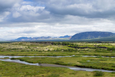 Scenic view of landscape against sky