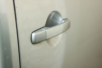 Close-up of open door