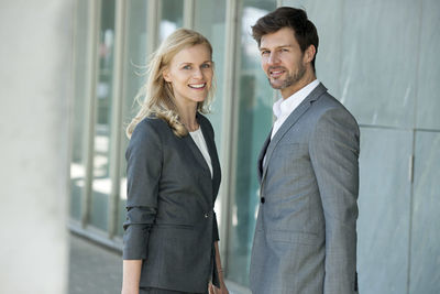 Portrait of a smiling young couple