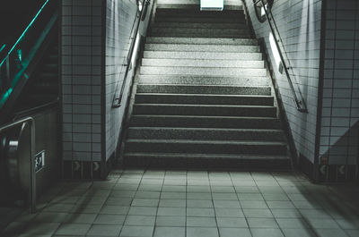 Staircase in illuminated building