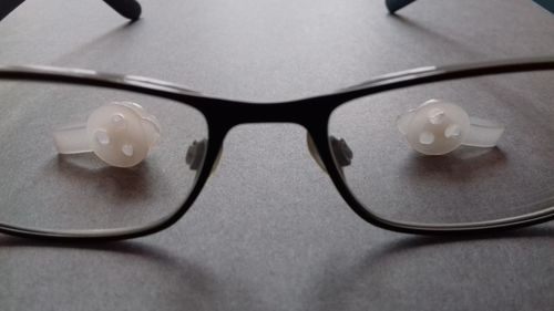 Close-up of eyeglasses