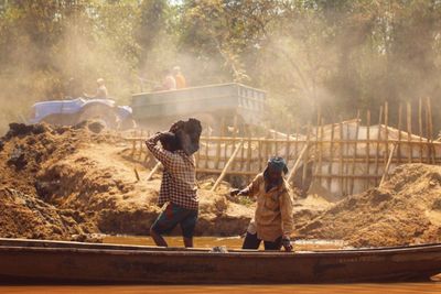 Men working at construction site