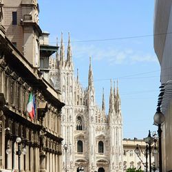 Low angle view of buildings against sky