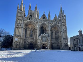 View of building against sky during winter