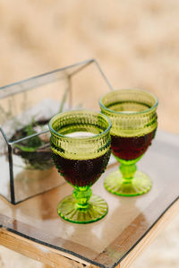 Close-up of drink on table