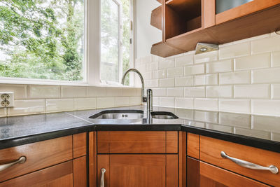 Close-up of kitchen on table