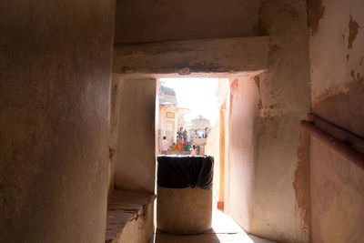 Interior of abandoned building