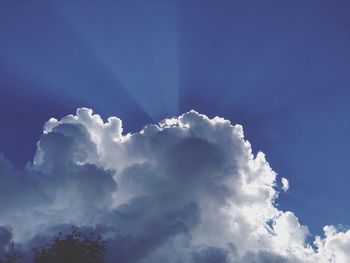 Low angle view of clouds in sky