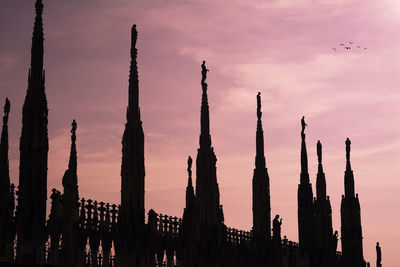 Sunset in the duomo of milano