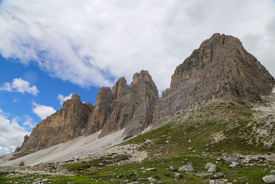 Scenic view of rocky mountains against sky