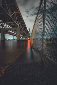 Bridge over river against sky