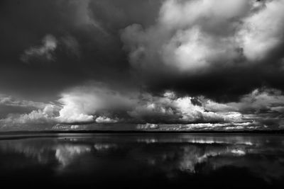 Storm clouds over sea