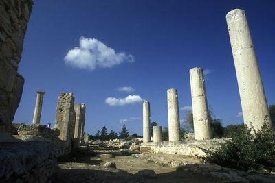 Old ruins against blue sky