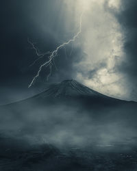 Low angle view of lightning in sky