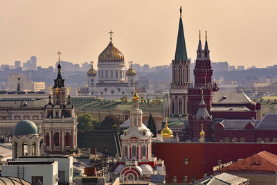 View of cathedral and buildings in city