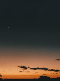 Low angle view of sky at night