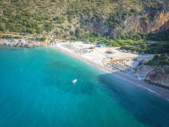 High angle view of swimming pool